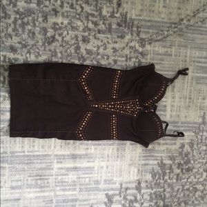 Chocolate Brown Spring Summer Jean Dress